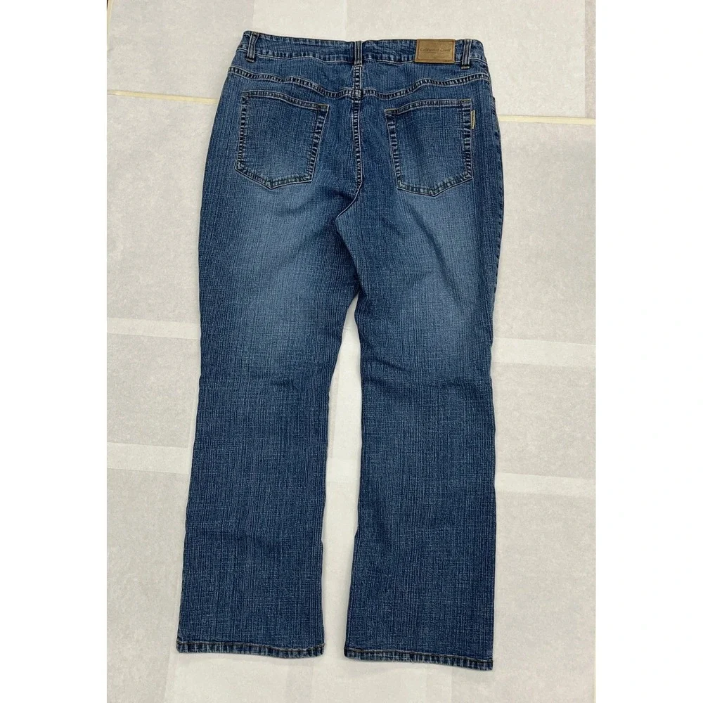 Coldwater Creek Bootcut Jeans Womens 16 Petite Blue Mid Rise Stretch Denim Pants